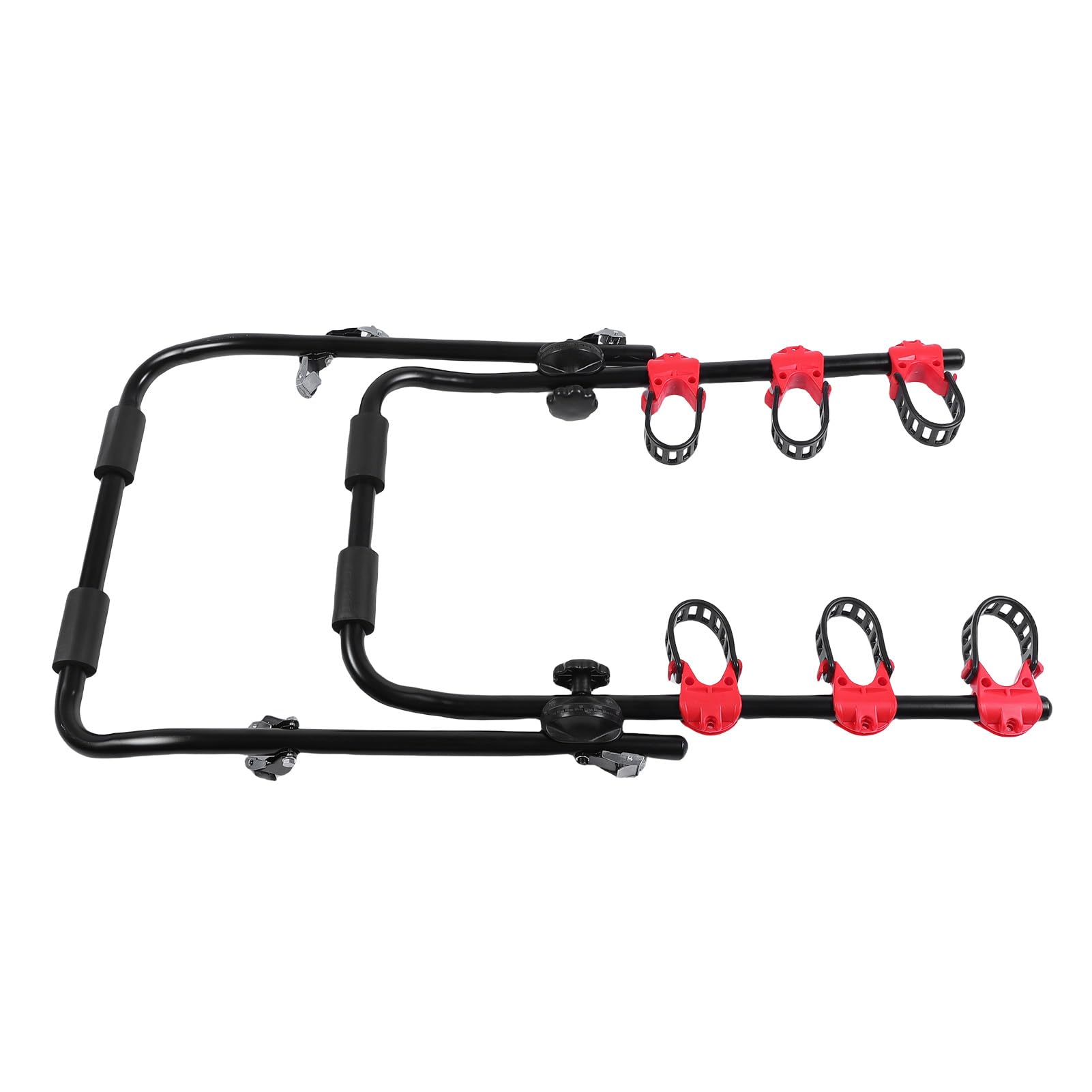 Fabater Soporte Trasero para Bicicleta para Vehículo, Hebillas de Goma Suave, Hebillas de Hierro Premium, Soporte para Bicicleta para Coche, para Colgante Trasero con Correas de Poliéster