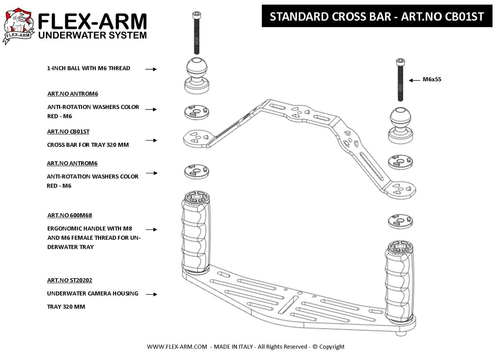 ST202CB14 - Soporte para lentes de rosca M67 - Cámaras subacuáticas compactas