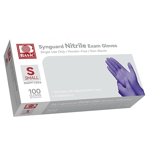Miniatura 10 de Jointown NGPF1035 - Guantes básicos de nitrilo, guantes médicos de color azul y morado, desechables, sin látex, sin polvo, para examen, limpieza de