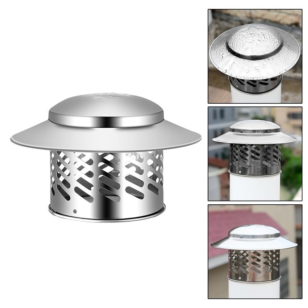KGLHJDY Stainles Steel Chimney Cap Exterior Wall Fresh Air Outlet Roof Pipe Exhaust Hood Ventilation Ducts Chimneys 80mm 110mm 160mm