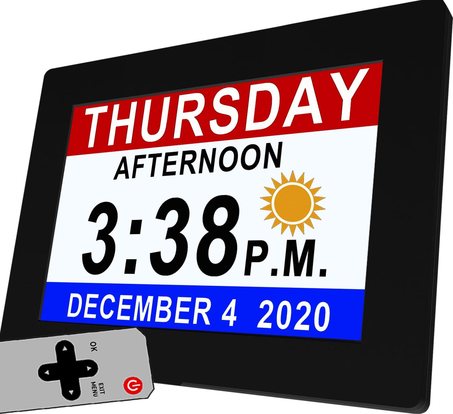 Véfaîî ?New 2024? Digital Calendar Alarm Day Clock - with 19 Alarms & Custom Reminders, Auto DST, Night Dimming, Easy to Read for Seniors, Dementia, for Desk Wall (7" Black)
