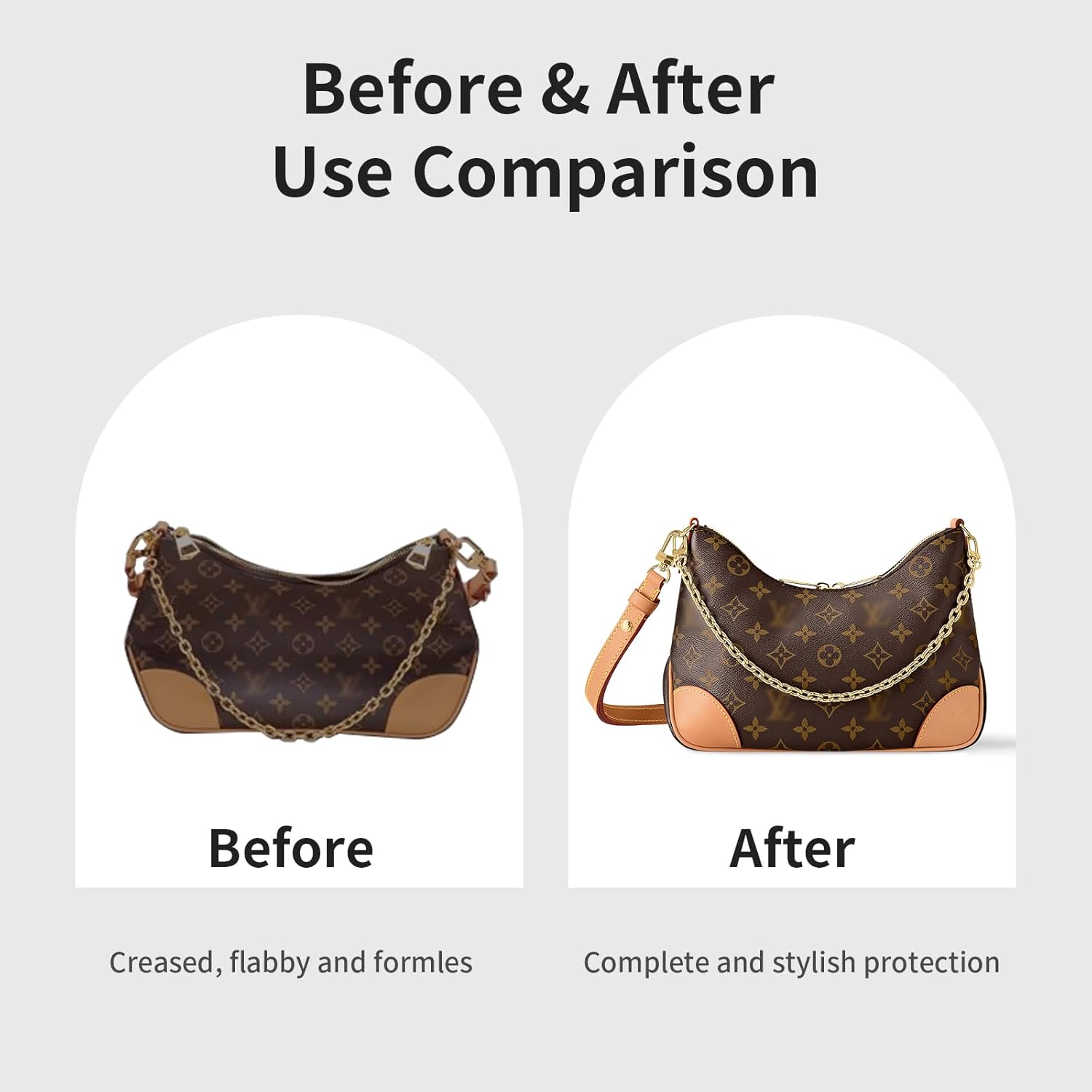 Luxury Silk Purse Organizer for Boulogne - Silky Smooth Handbag Insert with Hidden Zipper, Lightweight and Supportive Tote Shaper for Elegant Storage(Black) - Image 5