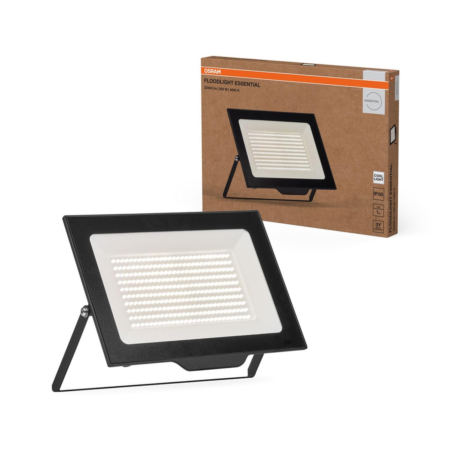 Osram HOMELIGHTING Floodlight Essential 4099854429675 - Foco LED para exteriores (200 W, 4000 K, luz blanca fría)