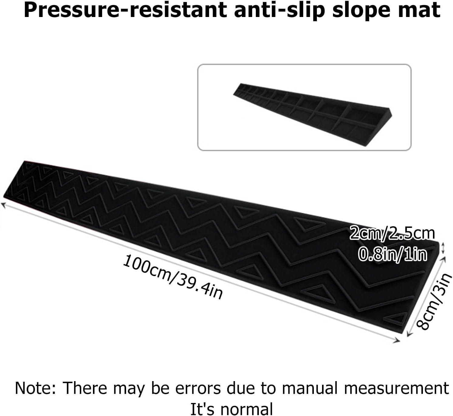 Portable Ramps for Wheelchairs Heavy Duty Plastic Threshold Ramp Set Non-Slip Indoor Handicap Ramp with Stable Grid Structure Cuttable & Adjustable Size for Wheelchairs Bikes Sweeping Robot Cleaning (