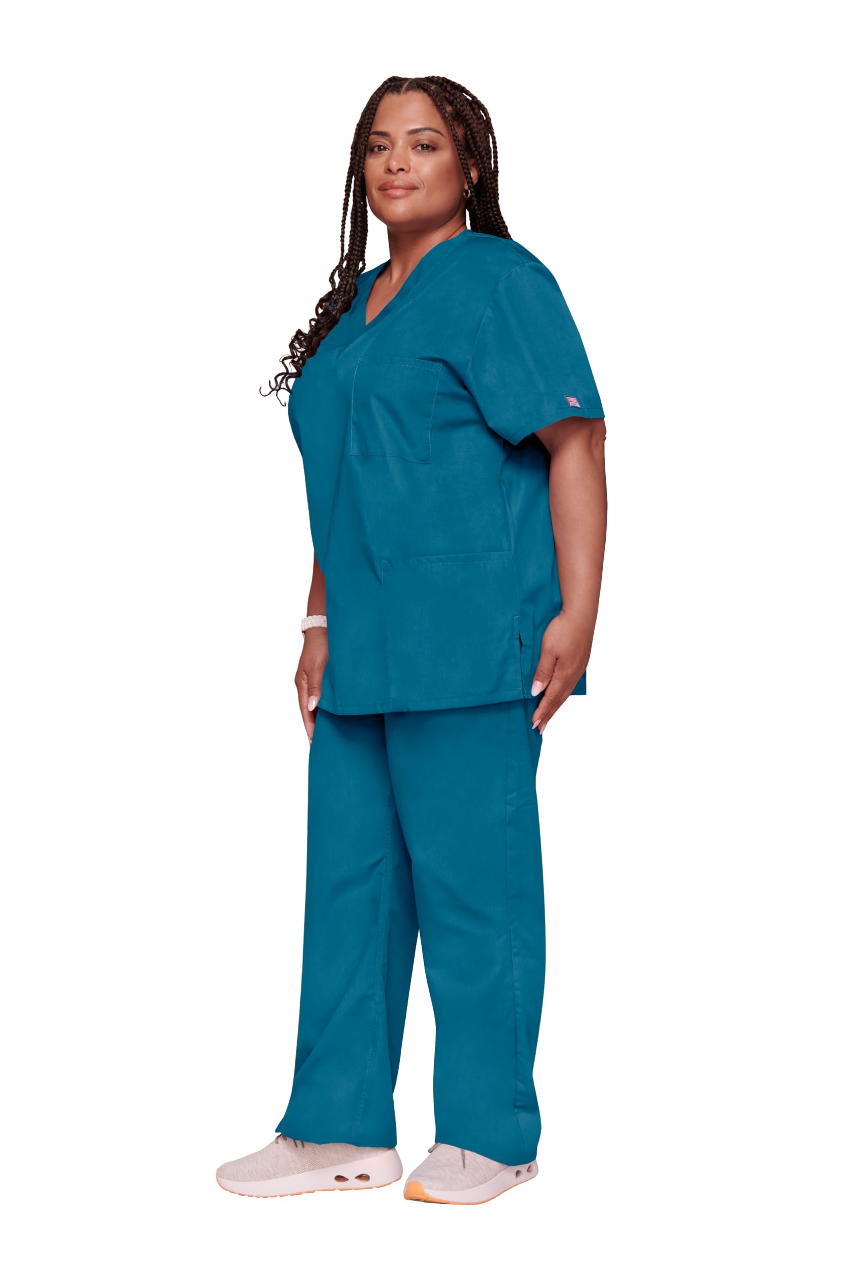 Cherokee - Uniform unisex kasak dekolt w serek linia Originals rozmiar XXS, granatowy, 18130, Caribbean Blue, M