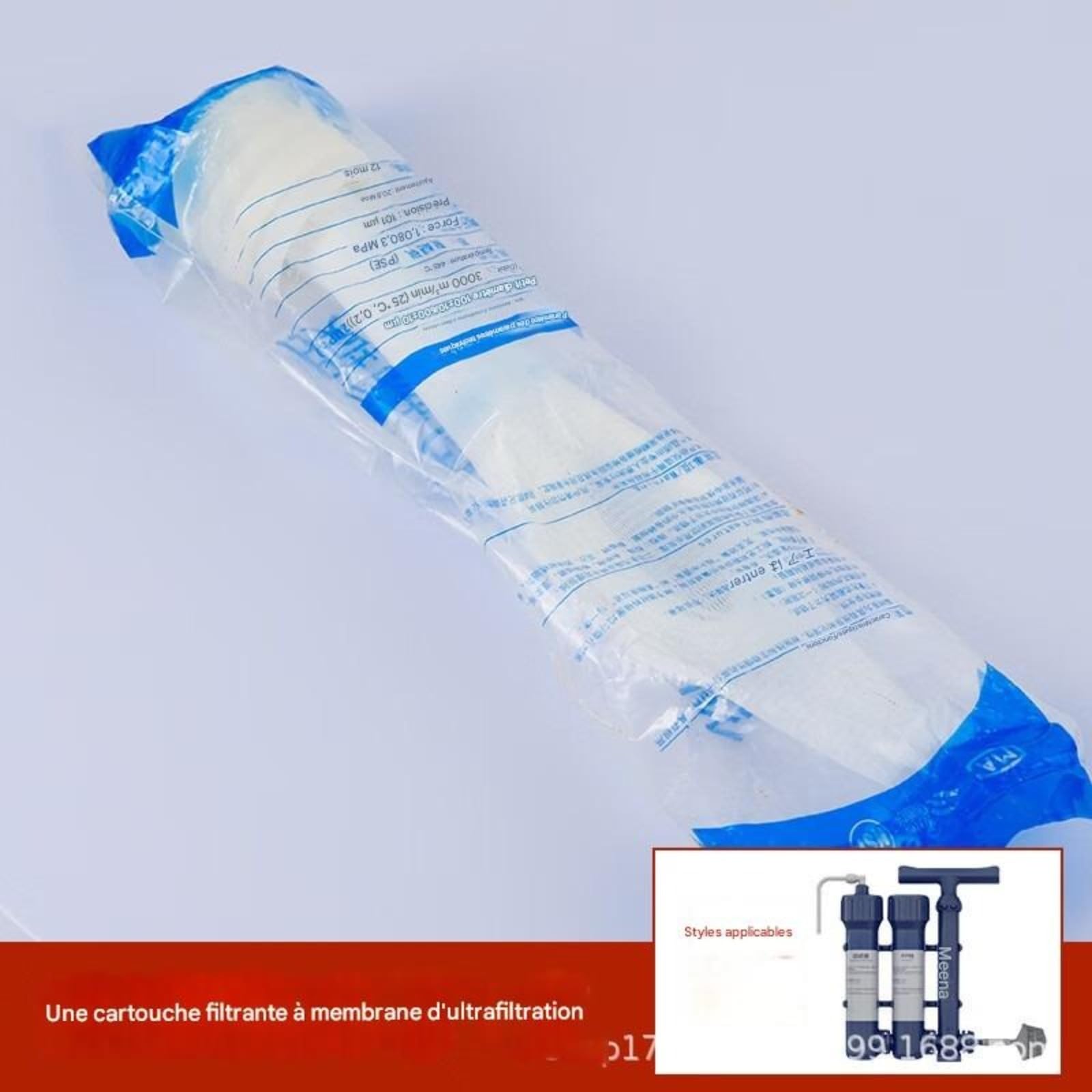 Purificador de agua portátil, a presión para una persona, doble filtración, agua potable al aire libre, altura de succión de 2 metros, gran capacidad, filtro de impurezas y aguas residuales, 1 unido