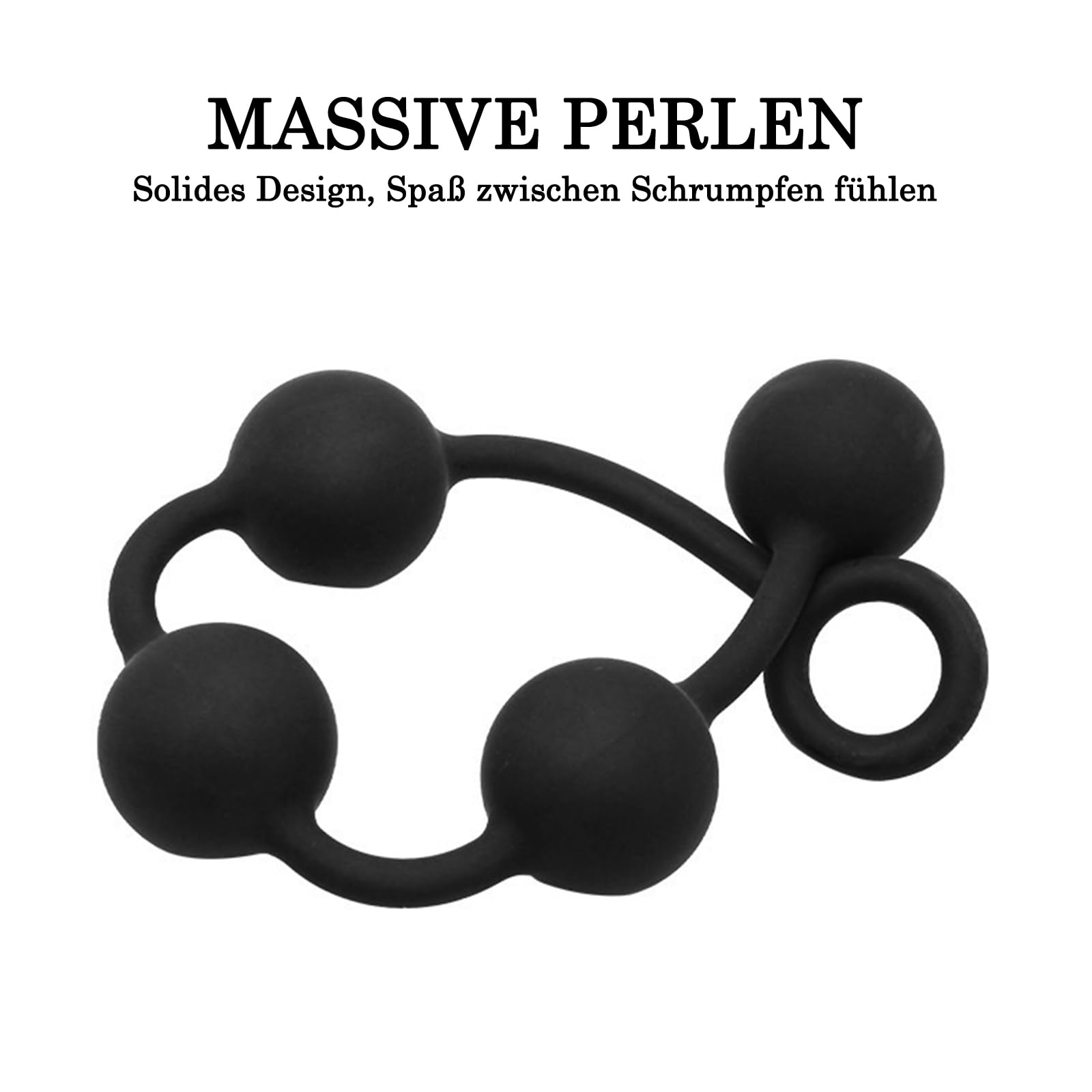 BDSMAGE Tapón Anal de Silicona Extra Largo, Tapón Anal con 4 Bolas, Dilatador Anal Juguete Sexual Erótico para Hombres y Mujeres, Masturbador Juego de Juguetes Anales (L)