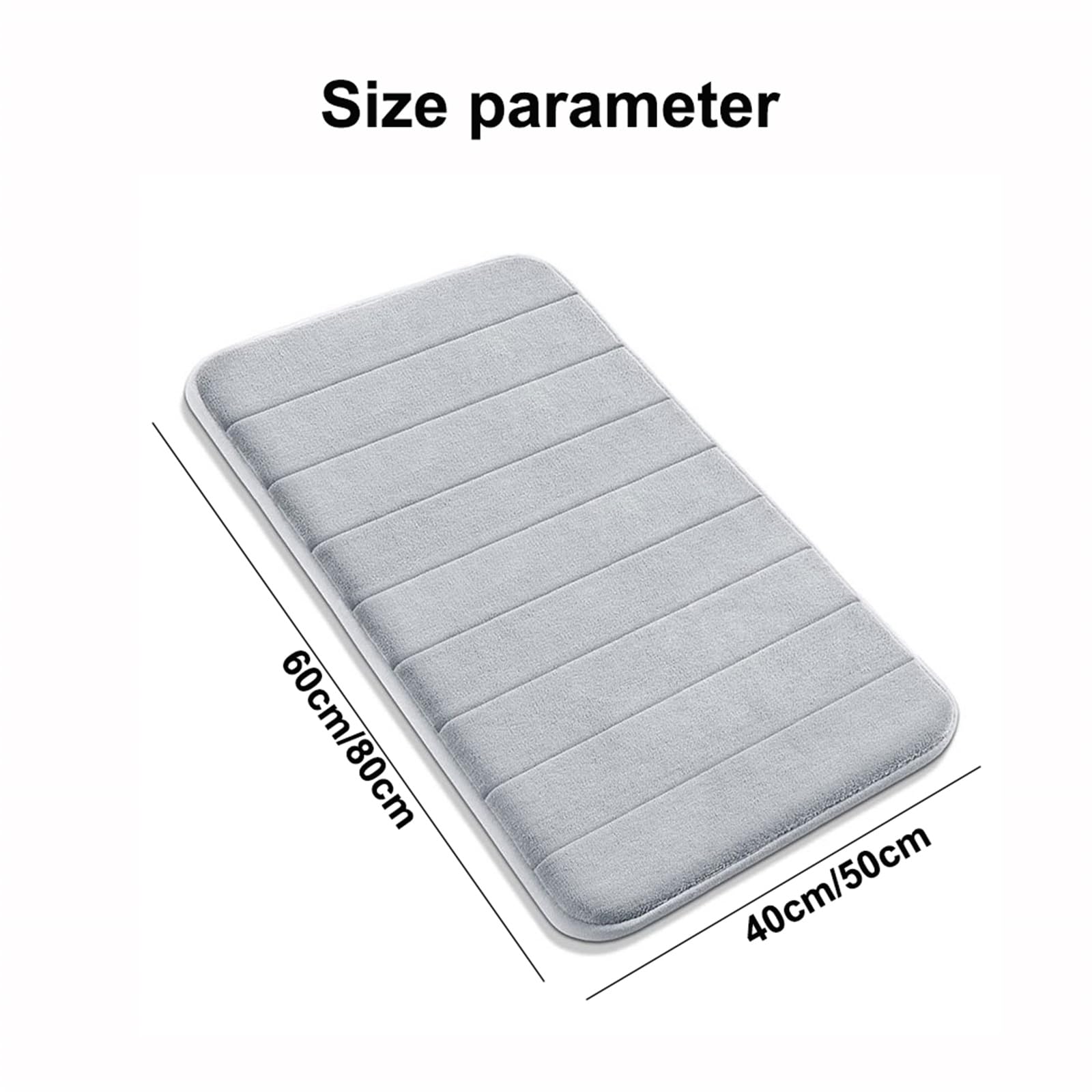 Set di tappeti da bagno in memory foam, di lusso, verde scuro, morbidi, antiscivolo, per vasca da bagno, doccia, tappeti assorbenti e spessi, 2 pezzi (40 x 60 cm)