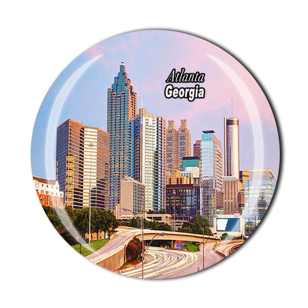 Atlanta Georgia USA Fridge Magnet Souvenir Gift Home Kitchen Decor Refrigerator Magnetic Sticker Collection