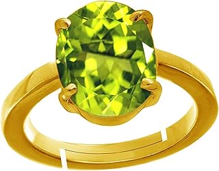 sidharth gems 12.25 Ratti 11.35 Carat AA++ Quality Certified Natural Green Peridot Gemstone panchdhatu Metal Adjustable Ring/Anguthi for Men and Women-picture-52