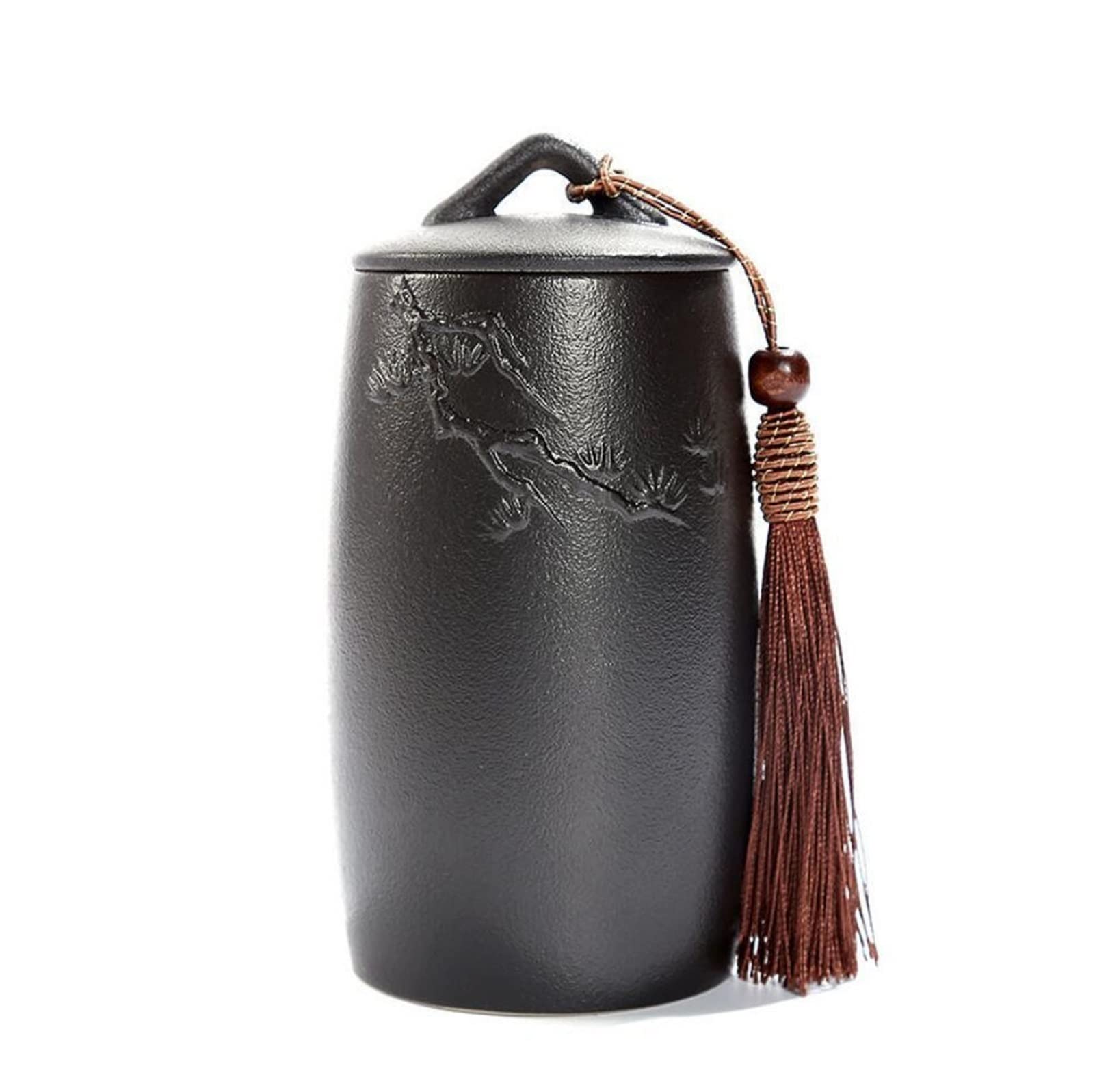Lata de té Nueva Caja de Almacenamiento té cerámica Frascos Especias Cocina Contenedor Dulces azúcar hermético Tetera Carrito de té(B)