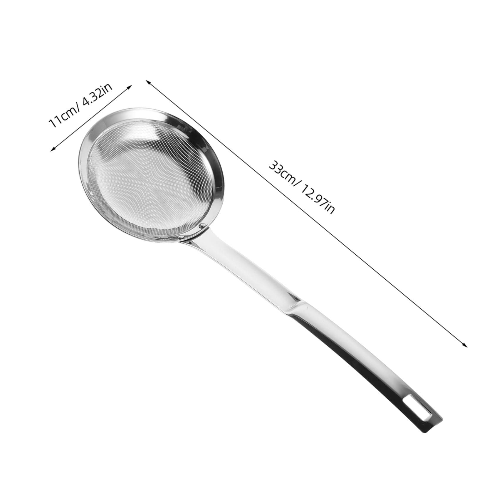 DECHOUS Fine Mesh Skimmer Spoon Stainless Steel Oil Filter Strainer with Handle for Kitchen Frying Soup and Hot Pot Cooking Tasks