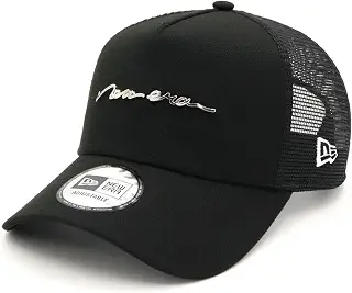 [ニューエラ] メッシュキャップ 9FORTY AFrame Trucker/Cloth Strap 14721087 NER35C0706 ブラック 9FORTYAFRAME ONSPOTZ別注 Handwritten Metal Logo Aフレーム メンズ レディース 帽子 a-frame キュウフォーティー おしゃれ ストリート ブランド 旅行 FREE