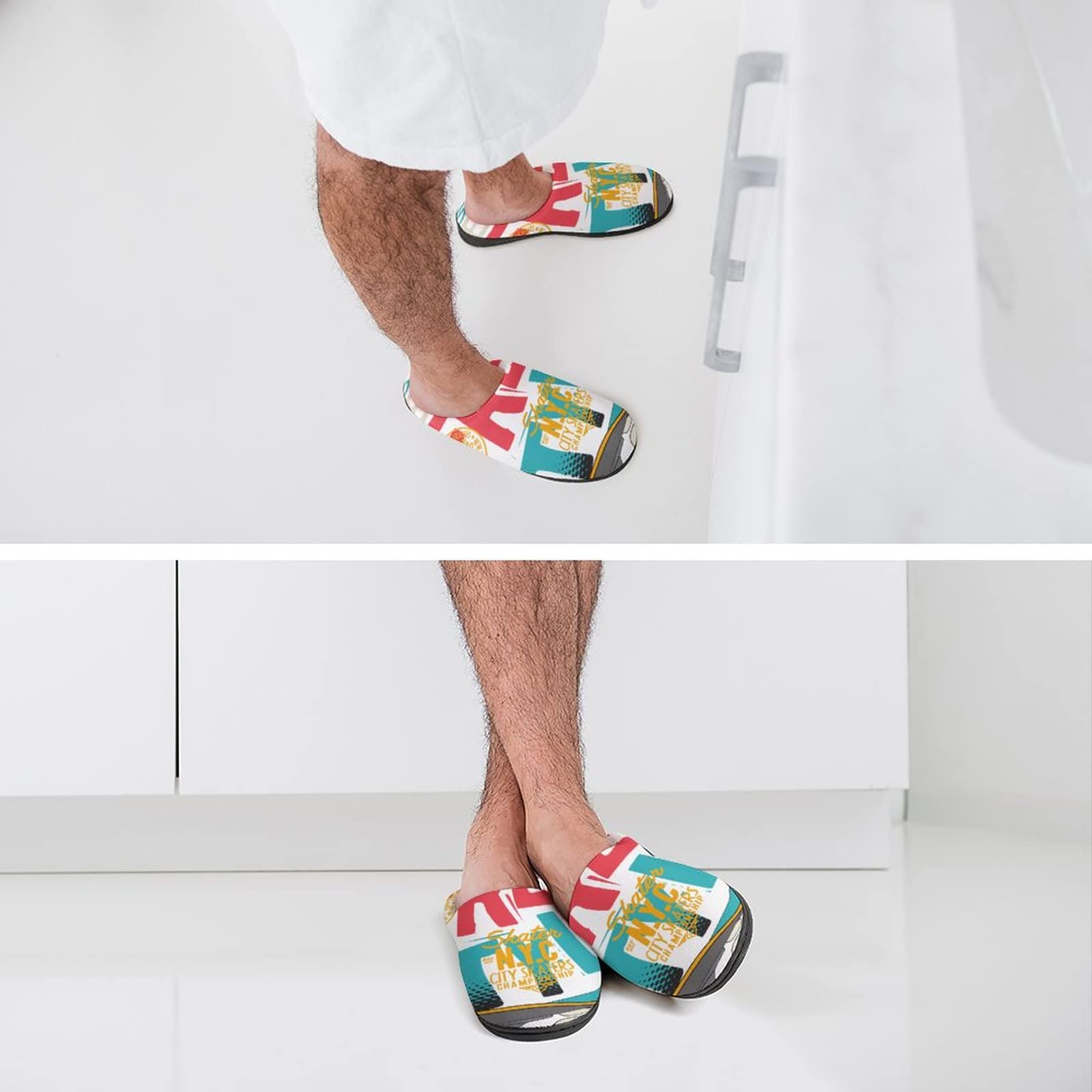 NO Skateboard, Zapatillas de invierno de algodón para el hogar de felpa suave de algodón para el hogar zapatillas de deporte para niños zapatos de interior
