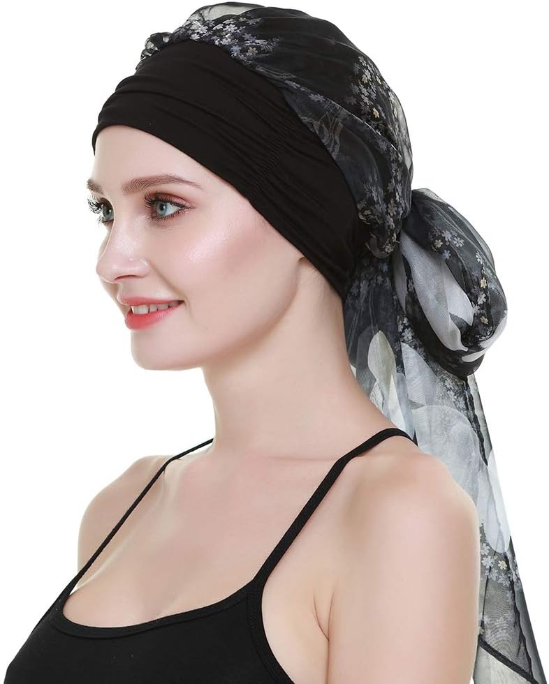 Chemo Headwear Turbans for Women Long Hair Head Scarf Headwraps Cancer Hats - Image 2
