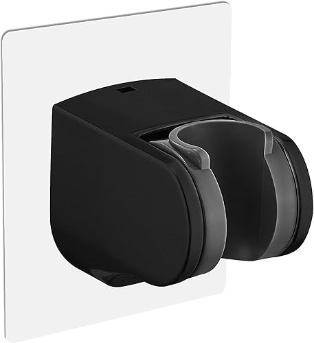 Soporte para cabezal de ducha, soporte para cabezal de ducha de mano reubicable, color negro