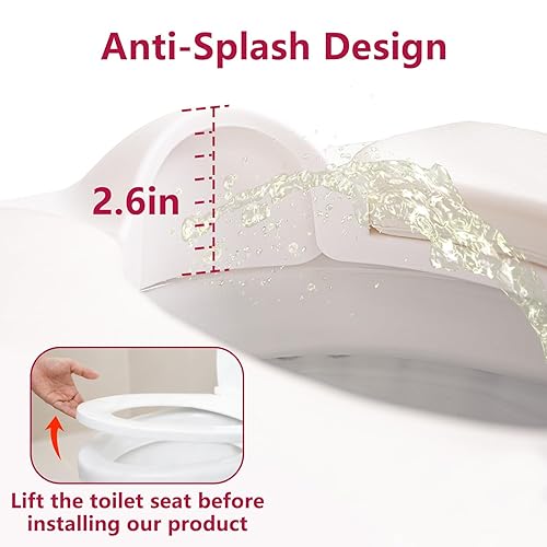 Miniatura 7 de Asiento de entrenamiento para ir al baño asiento de baño 2 en 1 para inodoro y cuarto de bebé, taburete para fregadero con escalera ajustable en