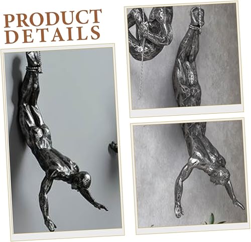 Miniatura 5 de PRETYZOOM Estatuilla de estilo industrial colgante de pared retro decoración de pared para sala de estar bar fondo único interior colgante arte