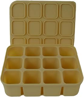 Máquina de cubitos de hielo de silicona marrón con tapa protectora, perfecta para cocineros caseros y entusiastas del estilo de vida, accesorio de cocina