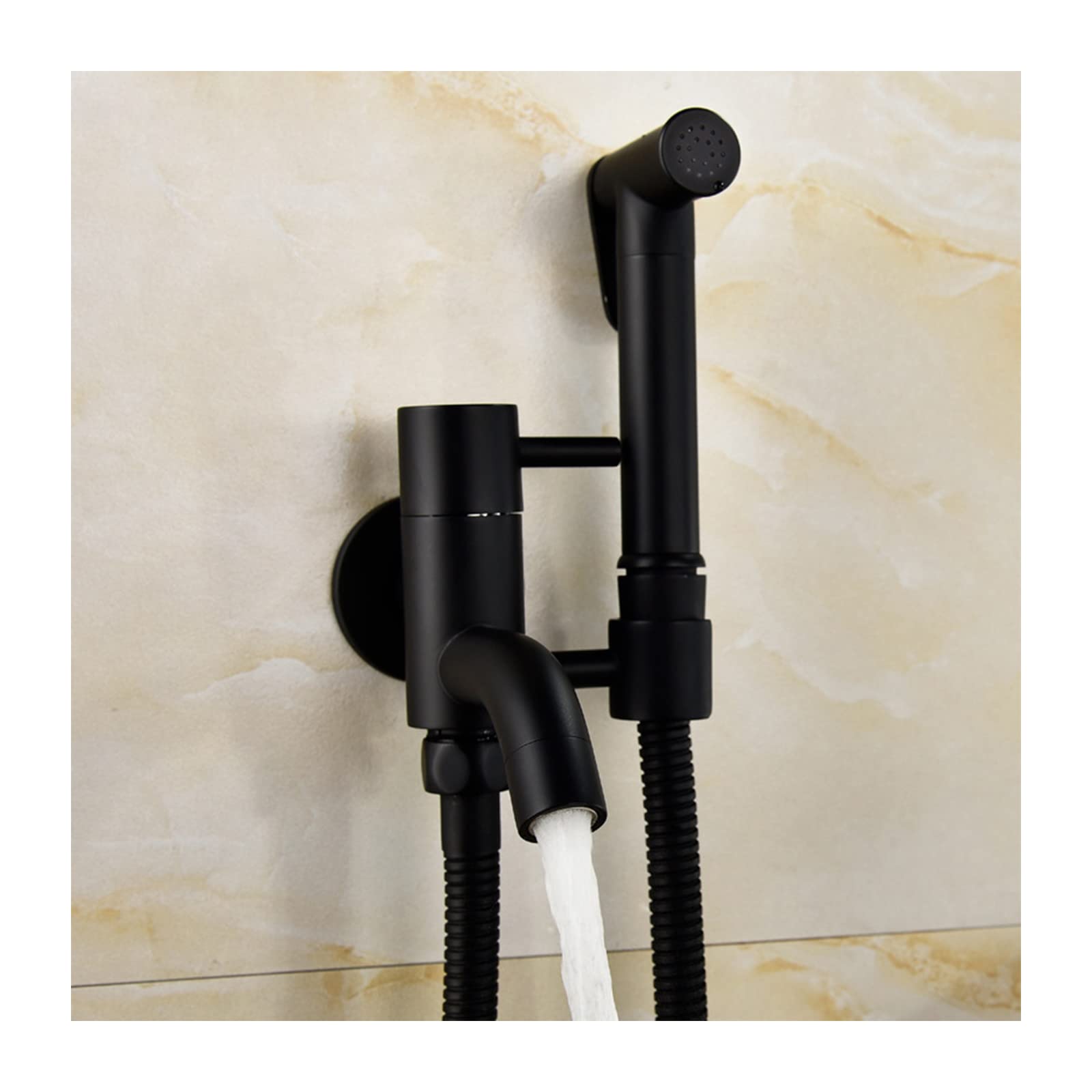 Pulvérisateur de bidet pour toilettes en laiton noir mat pour bébé
