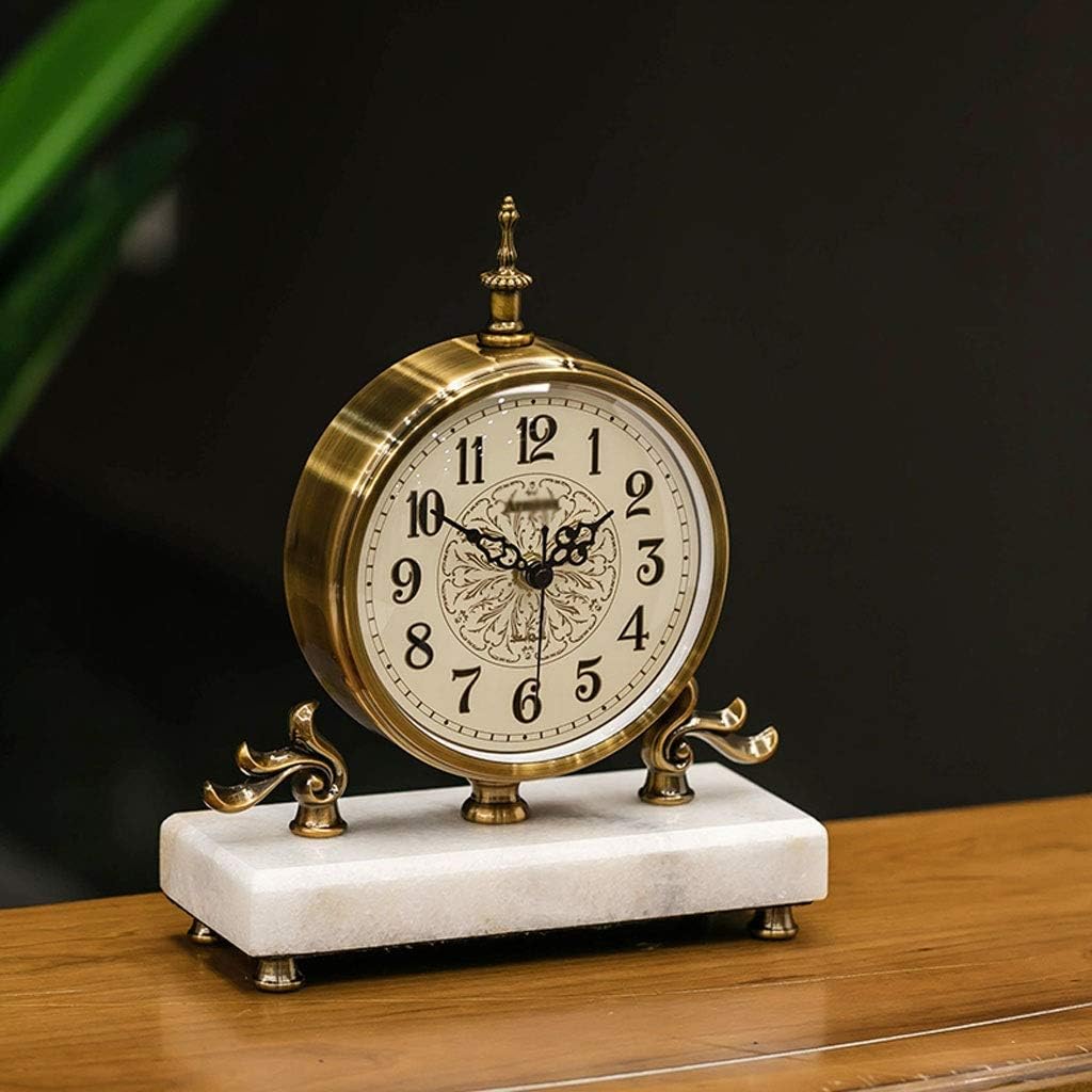 Modern Fashionable European-Style Household Clocks Desk Clocks Living Room Clocks Creative Desk Clocks (Arabic Numerals) Table Clock (Color : A) (B)