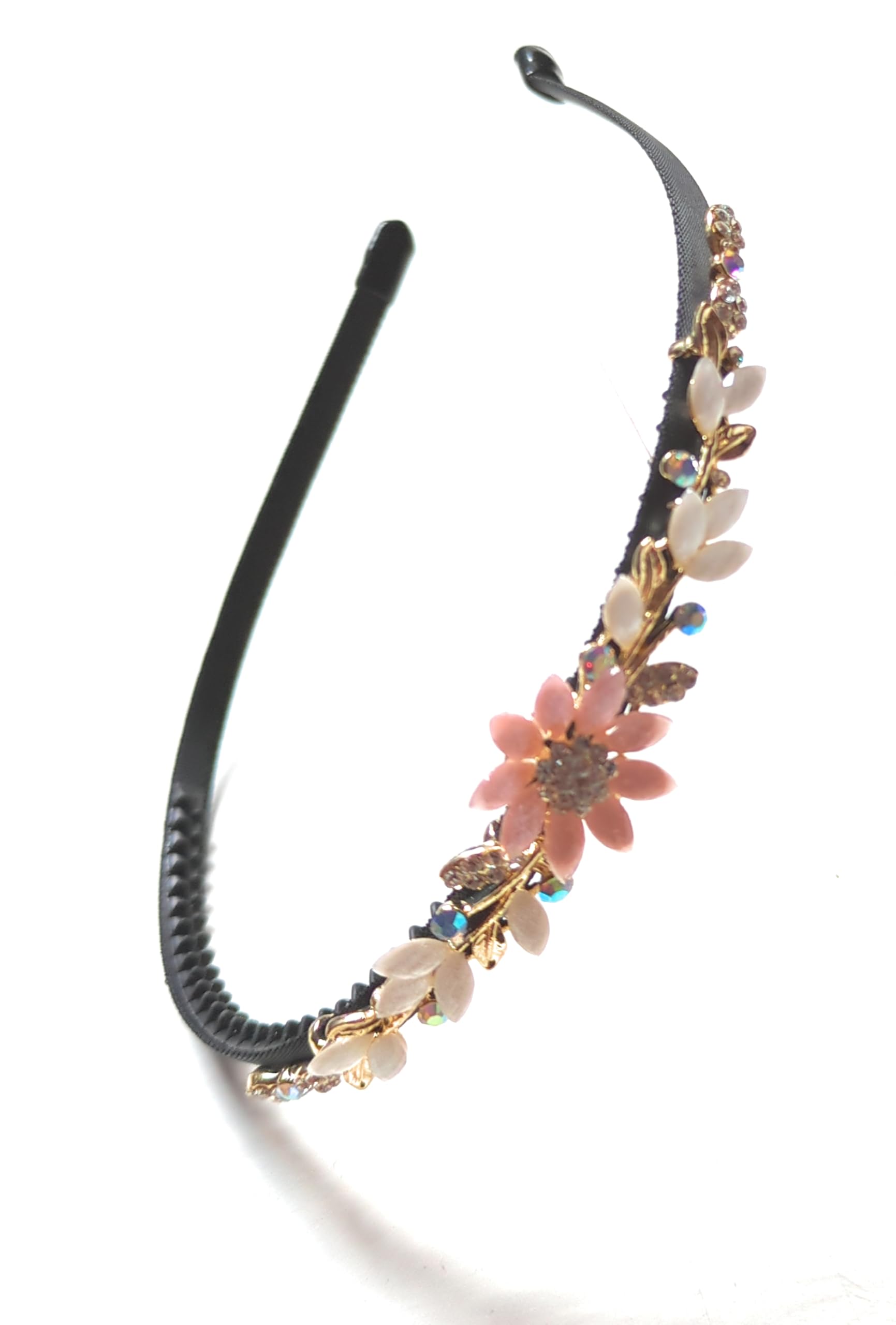 1Pcs Crystal Flower Leaf Tiara Crown Silver Princess Crown Rhinestones Headbands Bride Wedding Headpieces for Girls Women and Kids