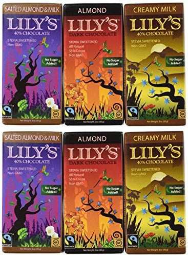 Lily's Sweets Stevia-Sweetened Chocolate 3-Flavor Variety Pack (Original Version)