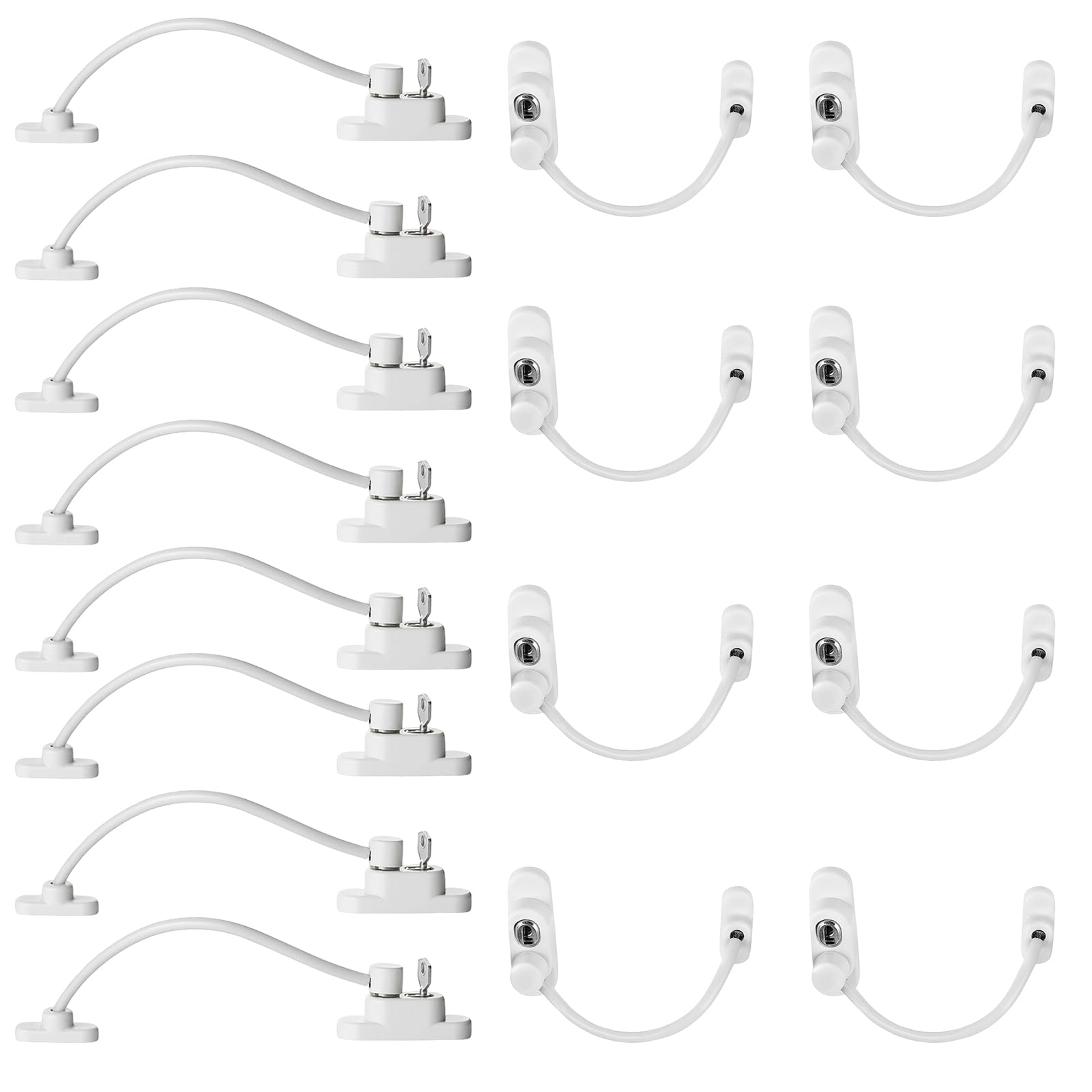 16 Pack Window Restrictors for UPVC Windows, Premium Window Door Lock, Professional Kids Security Lock Protector with Screws Keys, Window Locks for Child Safety and Protection (16PCS)