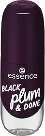 Esmalte de unhas com efeito gel essence 84 BLACK plum & DONE