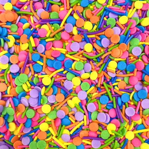 Sentovac Colorful Neon Sprinkles Edible Rainbow...