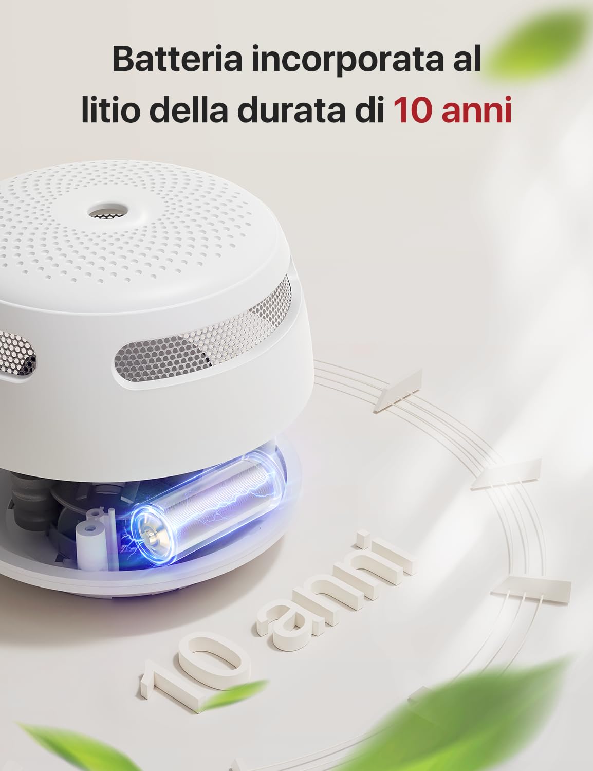 Rilevatore Fumo X-Sense XS01 - 10 Anni Autonomia, Sensore Fotoelettrico EN 14604