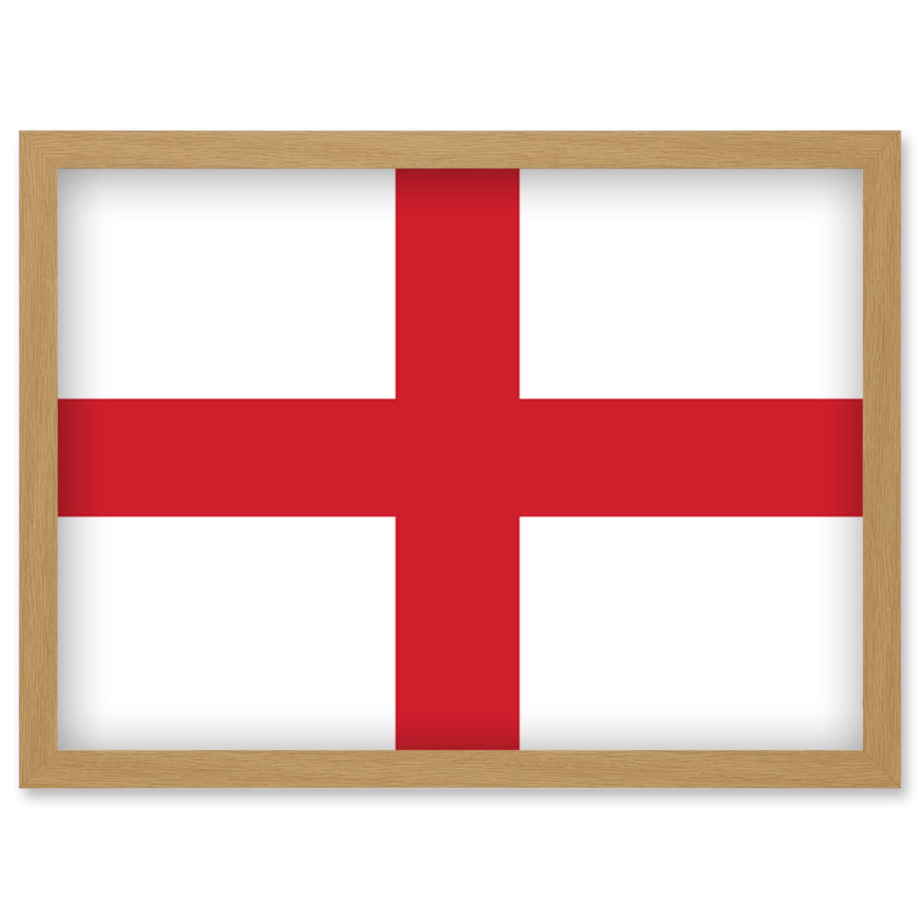 Artery8 England National Flag Patriotic Vexillology World Flags Country Region Poster Artwork Framed Wall Art Print A4