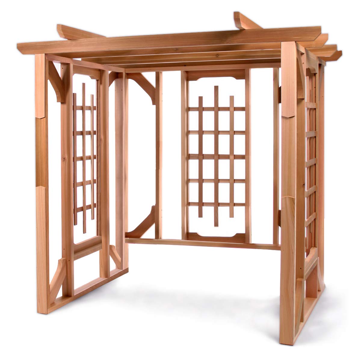 All Things CedarPO72 Pergola Garden Arbor | Outdoor Shade Haven, Garden Elegance with Cedar Pergola Kit | Handcrafted Durability | Compatible with Porch Swings | Enhancing Backyard Beauty 82x72x74