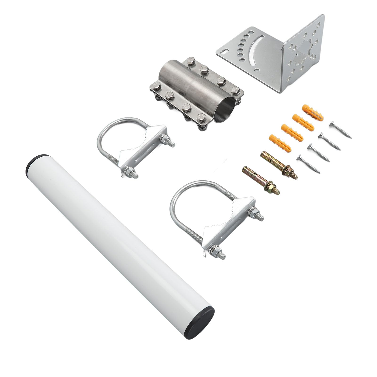 Alomejor Satellite Internet Mount Kit, Adjustable Weatherproof Design | Robusta struttura in acciaio inossidabile, sostiene fino a 110 libbre, adatto per uso esterno, adatto per parabola V2