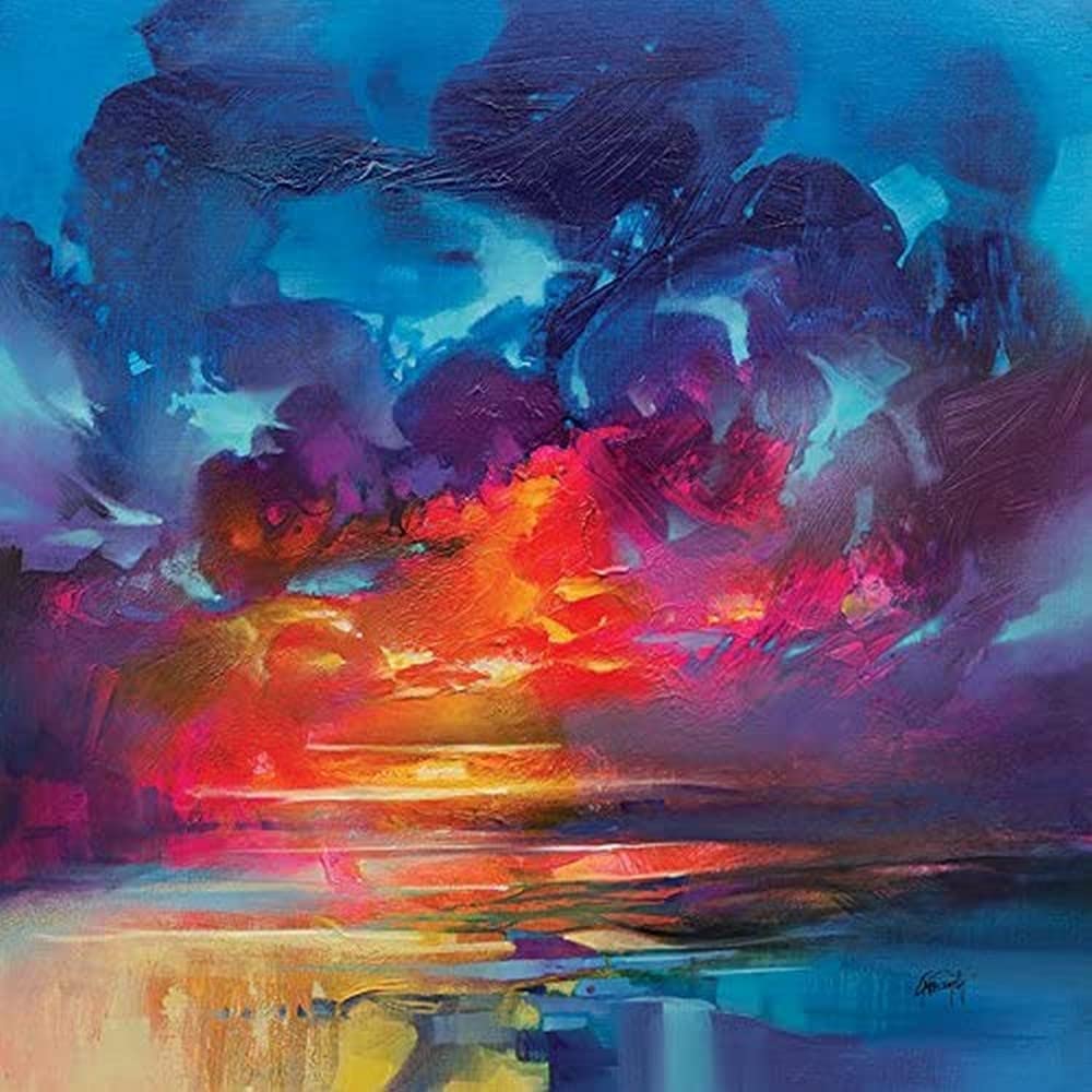 Scott Naismith Multicolour Art Group Wdc95922 The (Liquid Light 3) - Canvas Print 40 X 40Cm, Wood, 40 X 40 X 1.3 Cm