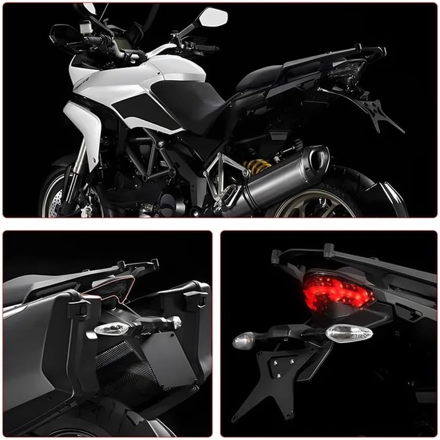 バイクのテールブレーキライト オートバイ用LEDテールライト、モトリアブレーキストップテールライト、ターンシグナル付き、抵抗付き、ム
