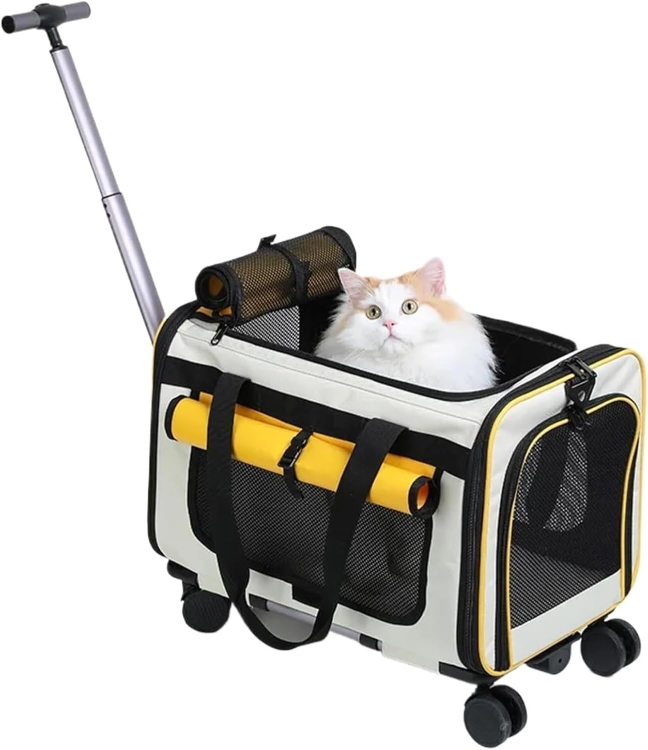 Extra Large Detachable Pet Trolley Case Foldable Portable Travel Carrier Bag for Cats & Dogs