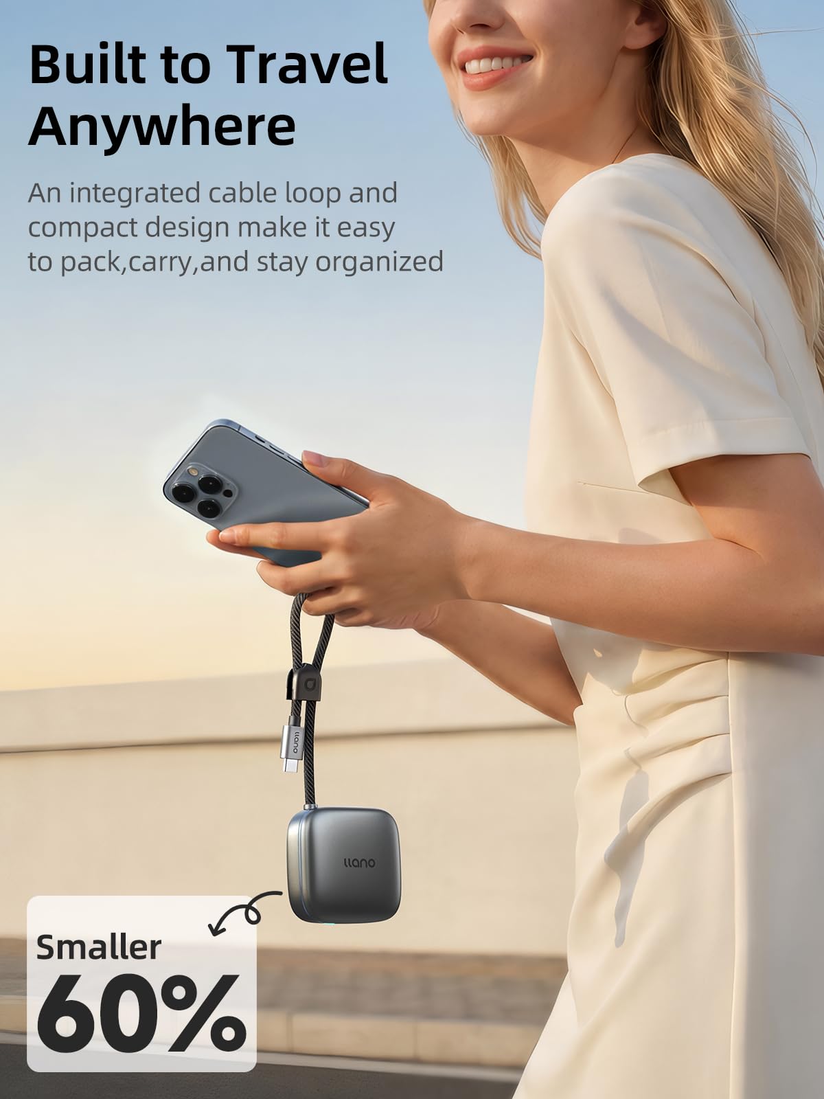 llano Adattatore lettore di schede SD e Micro SD, TF 3.0 con custodia per 6 schede, Plug&Play, F18 lettore di schede intelligente 2-in-1 USB C 3.0 per Mac, Windows, Android, Linux – Nero
