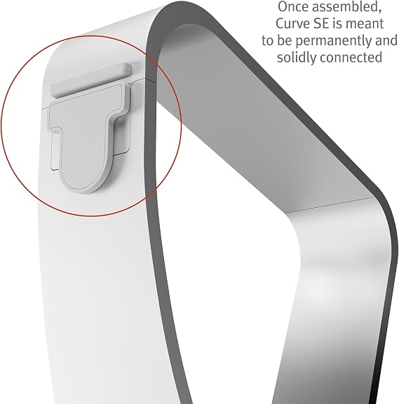 Twelve South Curve SE, Ergonomic Aluminum Laptop and MacBook Stand, Silver | Designed with Anti-Slip Silicone to Prevent Scratching, Compatible with 11 to 17 laptops, Desktop Setup for Video Calls
