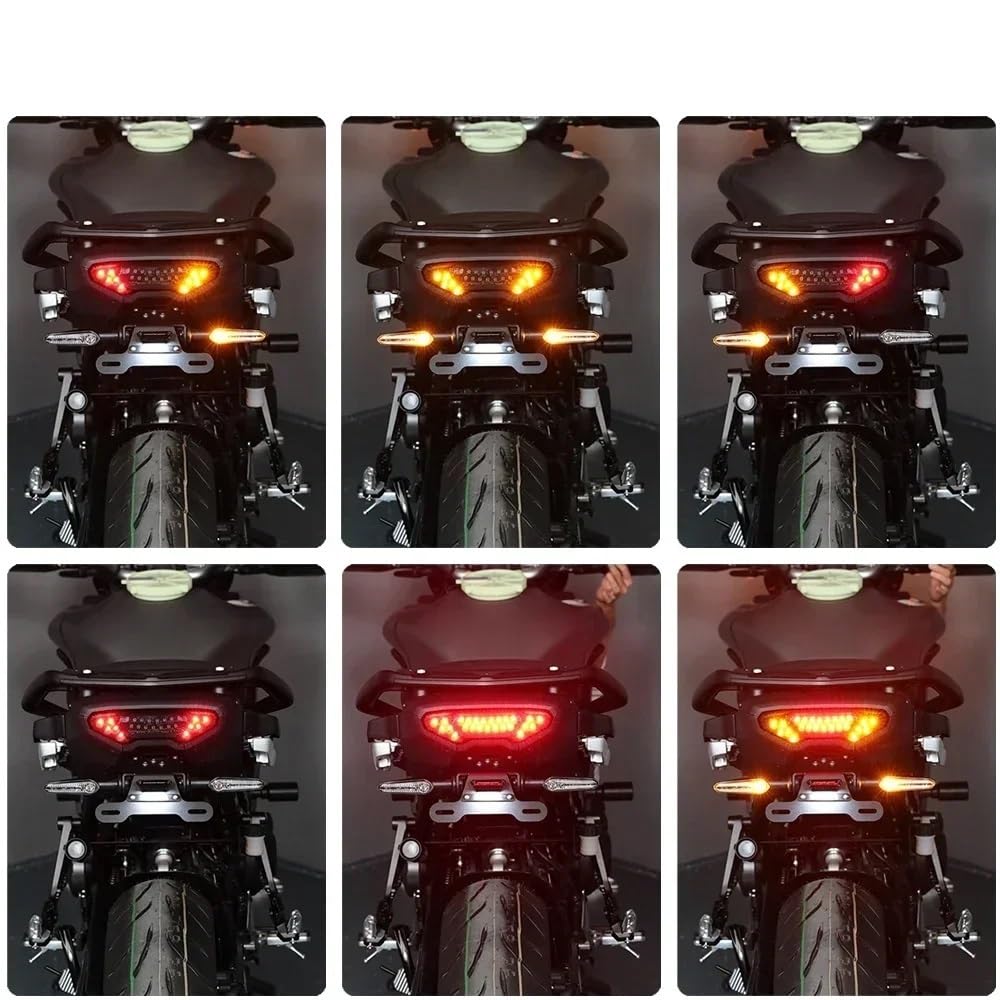 Tylny uchwyt na tablicę rejestracyjną Zintegrowany tylny kierunkowskaz(D.4pcs Signal Light)