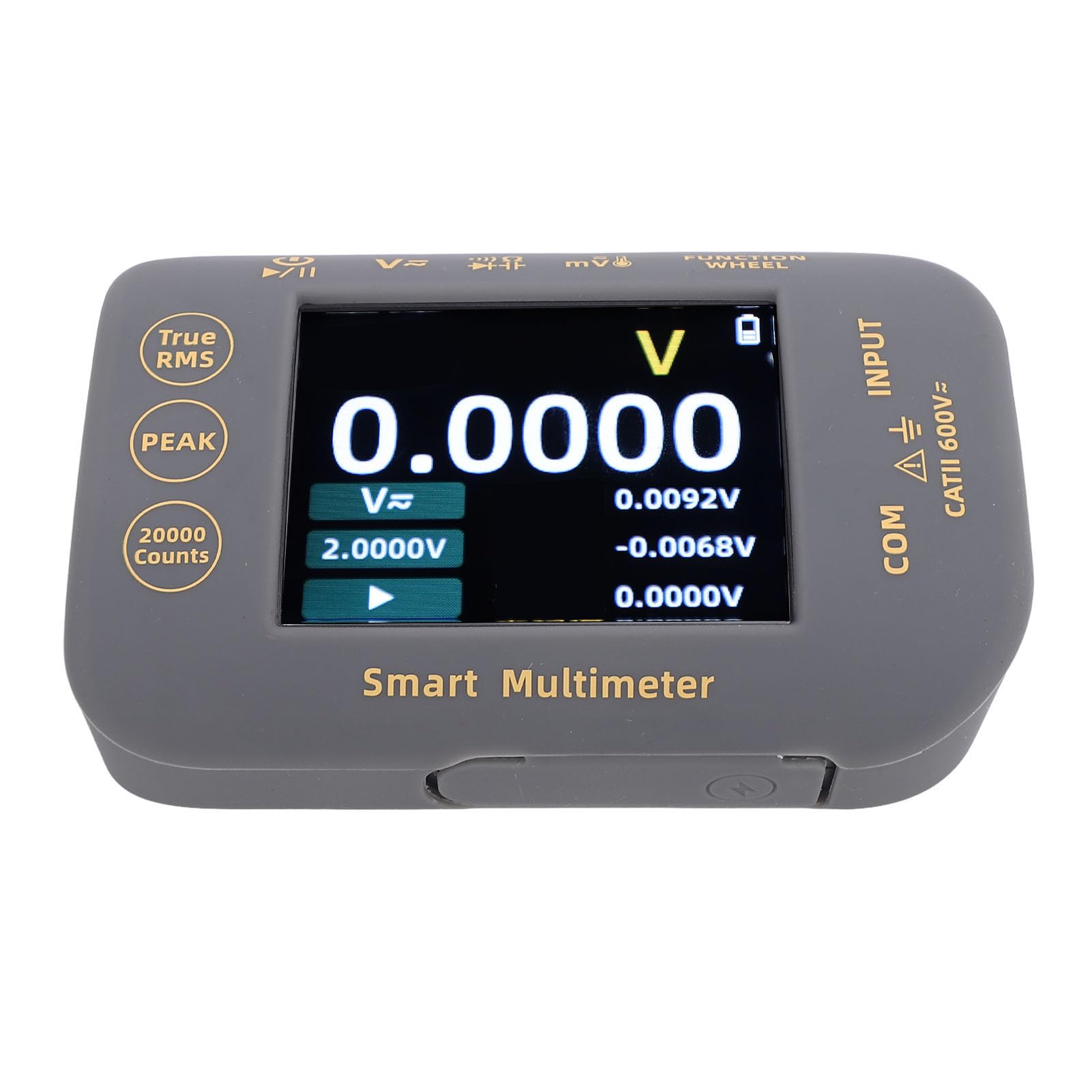 Multimetro Digitale Fotovoltaico 20000 Conteggi Vero RMS Tester per Pannelli Solari Ad Alta Precisione, Schermo LCD a Colori da 2,8 Pollici Multimetro per Batteria Ricaricabile per Tensione di