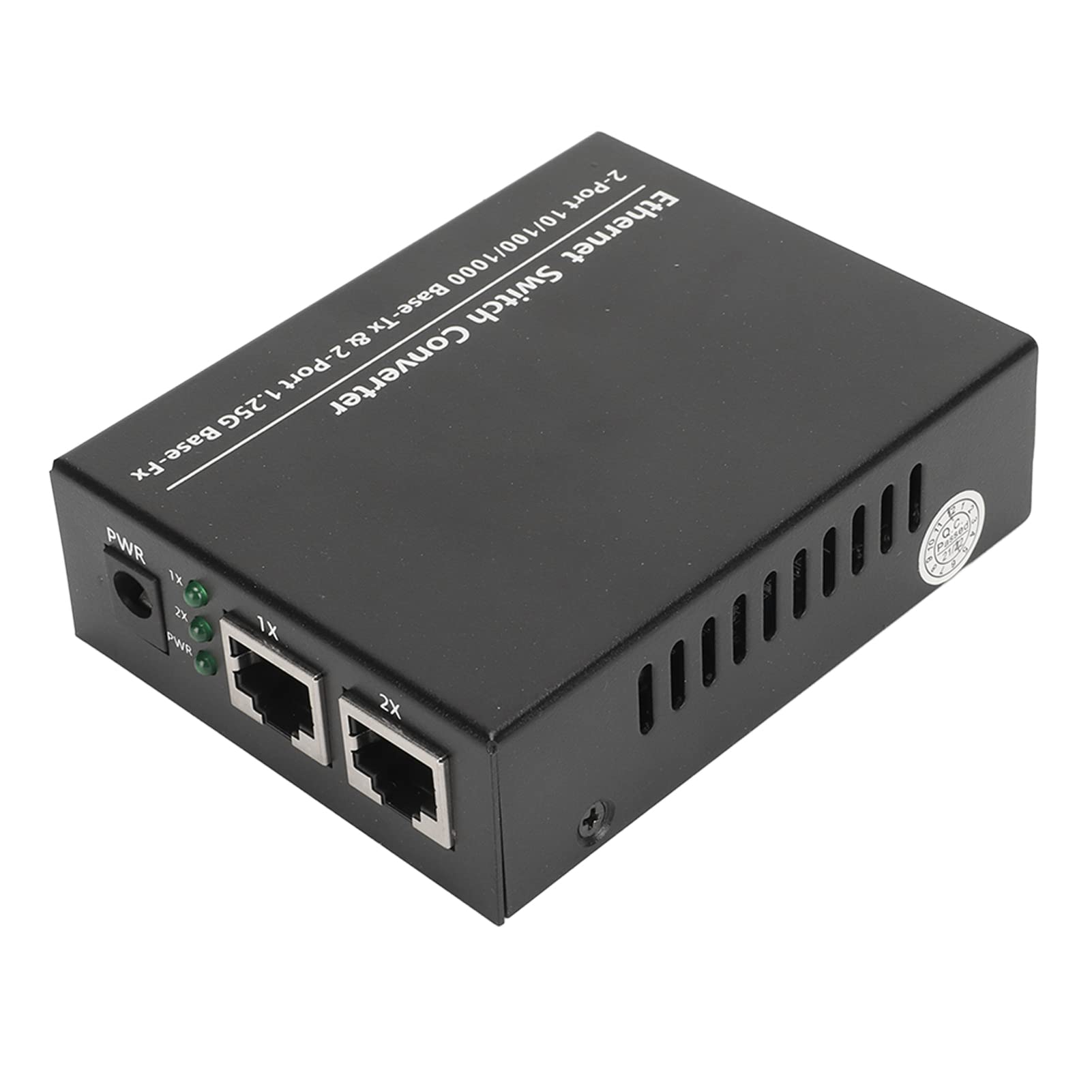 Yunseity Convertisseur de Média Ethernet Fibre, Prend en Charge Le Module SFP, Ethernet Base T 10 Mbps 100 Mbps 1000 Mbps vers RJ45, jusqu'à 120 Km, avec Indicateurs LED (Prise UE)