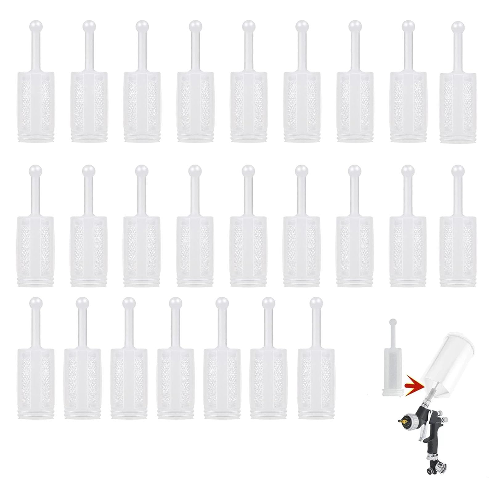 30 Filtres à Peinture Pour Pistolet Pulvérisation - Compatible HVLP, 11x36 Mm