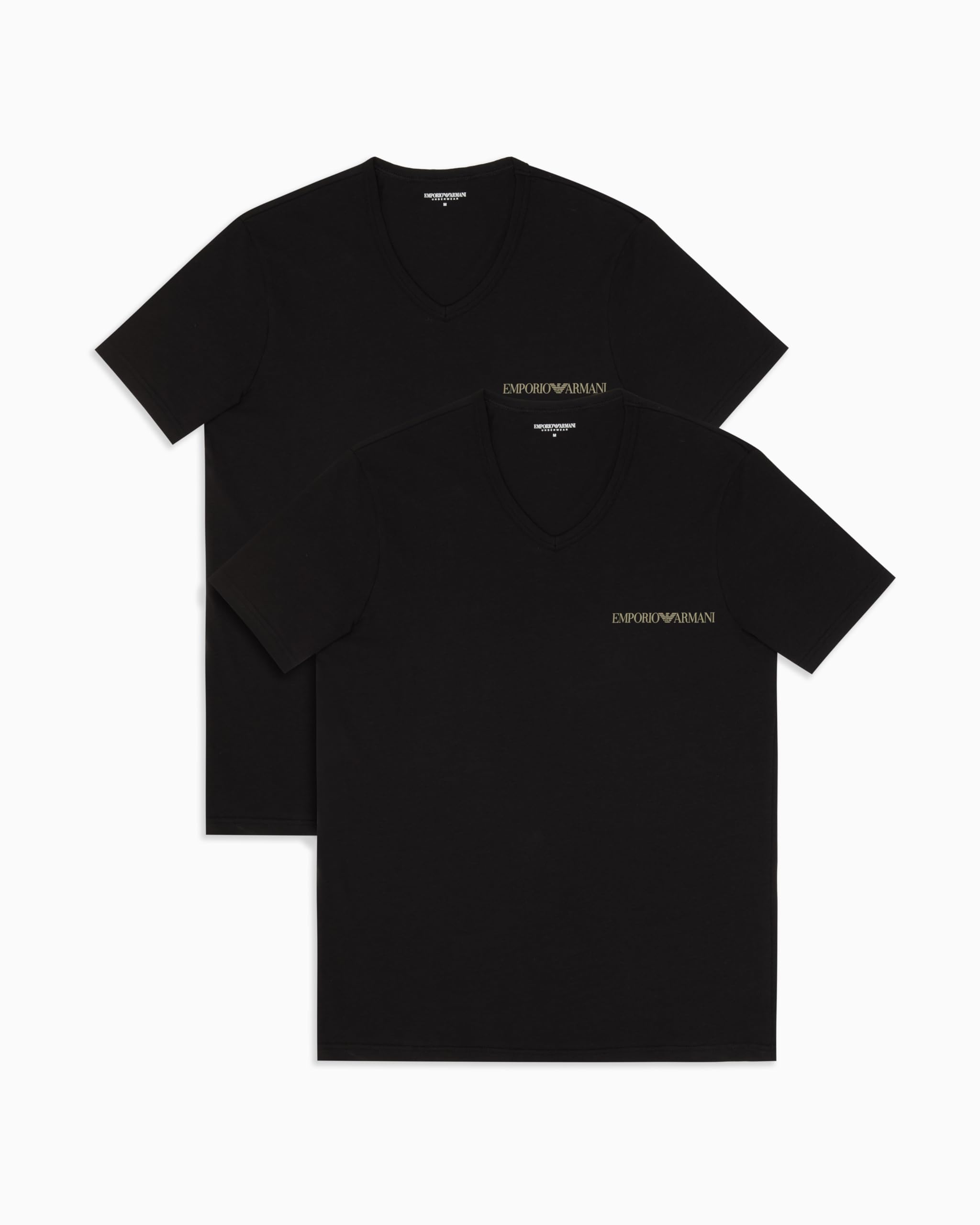 Emporio Armani Man Core Logoband 2-Pack V Neck T-Shirt Black S