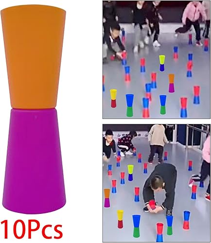 Miniatura 6 de SM SunniMix 10 tazas con tapa invertidas para entrenamiento de agilidad, equipo deportivo, fitness, ejercicio, ayuda para gimnasio, jardín de