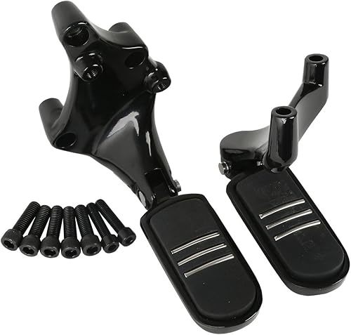 XMT-MTO - Estriberas traseras estilo Streamliner con soportes para H-D forty Eight Iron 883 Seventy Two Sportster 1200 Sportster 883 2014-2020, negro