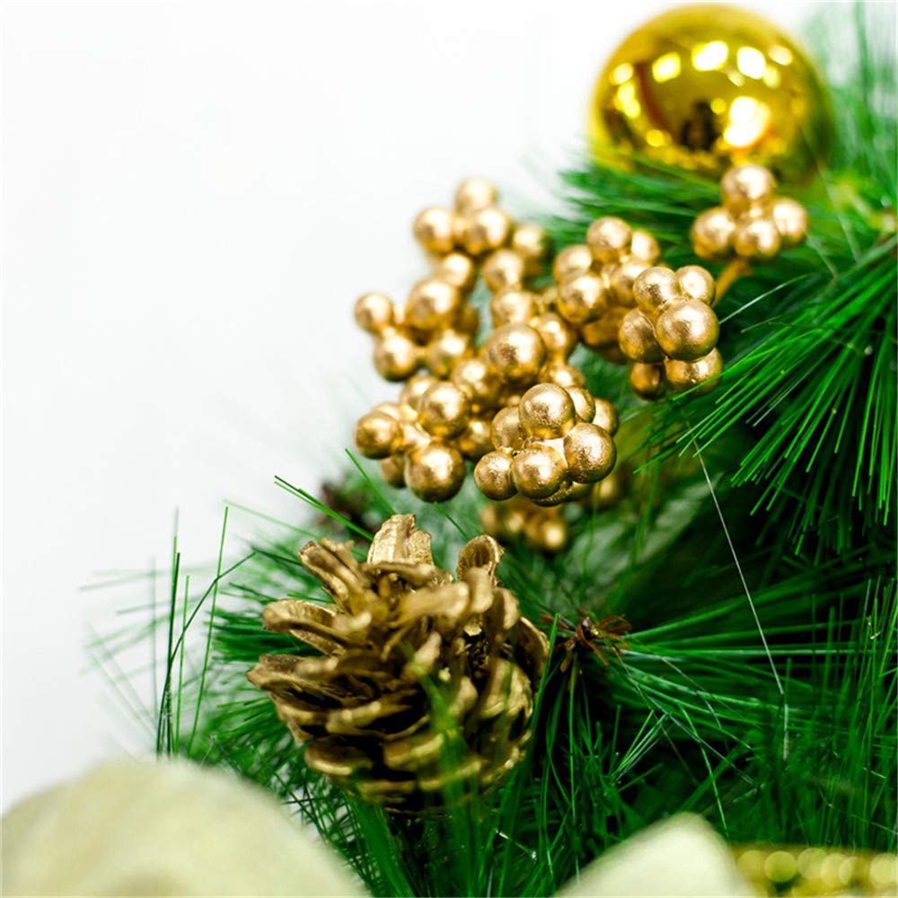 Guirlande De Noël Arbre Fleur Décoration Guirlande De Noël Grande Porte Mur Ornement Guirlande Décoration Rouge Bowknot 40cm 1