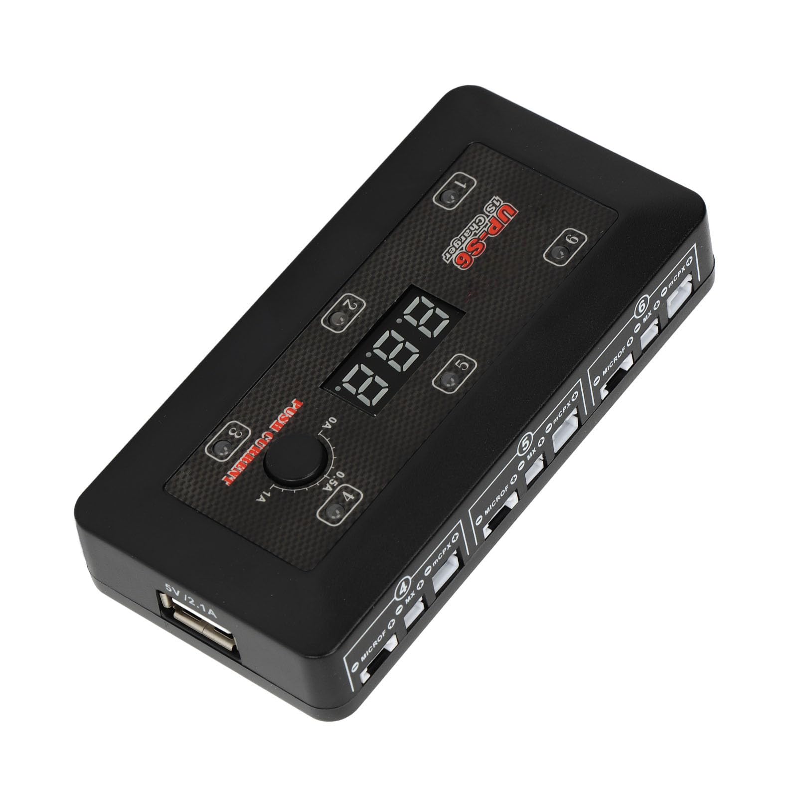 Indicatore LED caricabatteria LiPo LiHV porta USB Drone nero