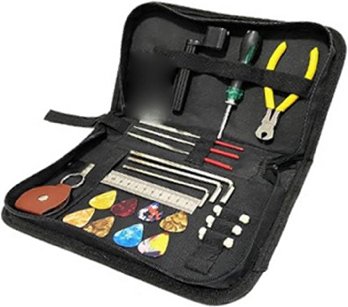 ギターメンテナンスツール 多機能ギターツールキットセット測定および製造ツール