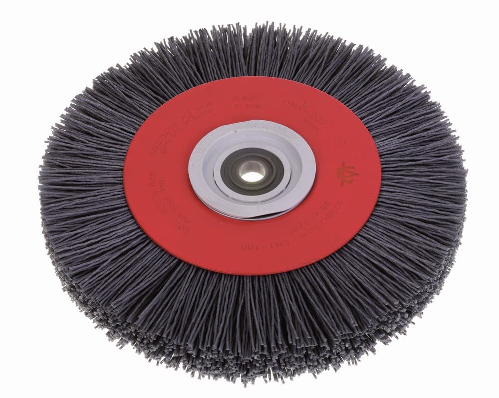 Cepillo Circular Nylon Abrasivo Grano 180 Diametro 200 Ancho 16 Multieje